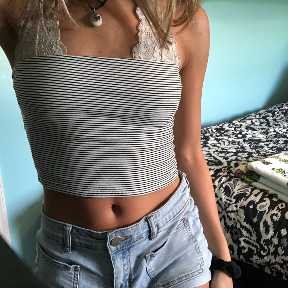 Black and White Tube Top